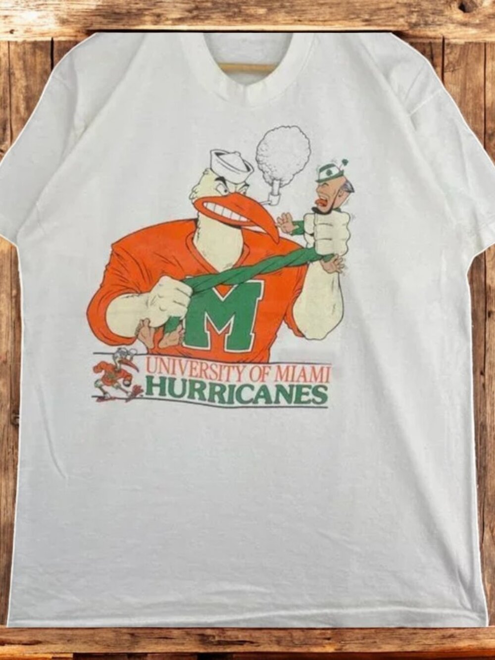 Vintage Style NCAA Miami Hurricanes Mascot Logo Shirt, Miami Hurricanes Shirt
